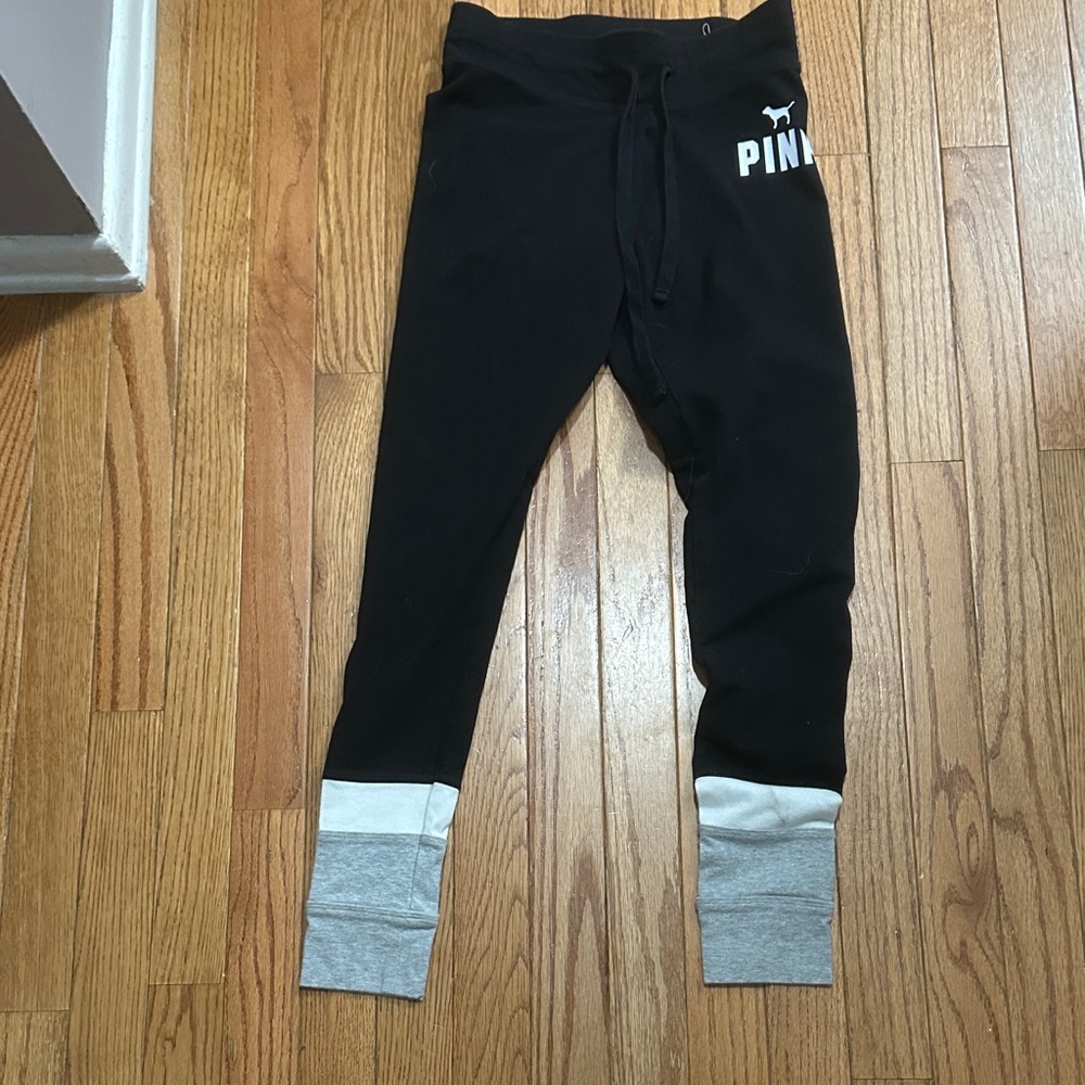 Pink by Victoria Secrets Black and Gray Leggings Size XS